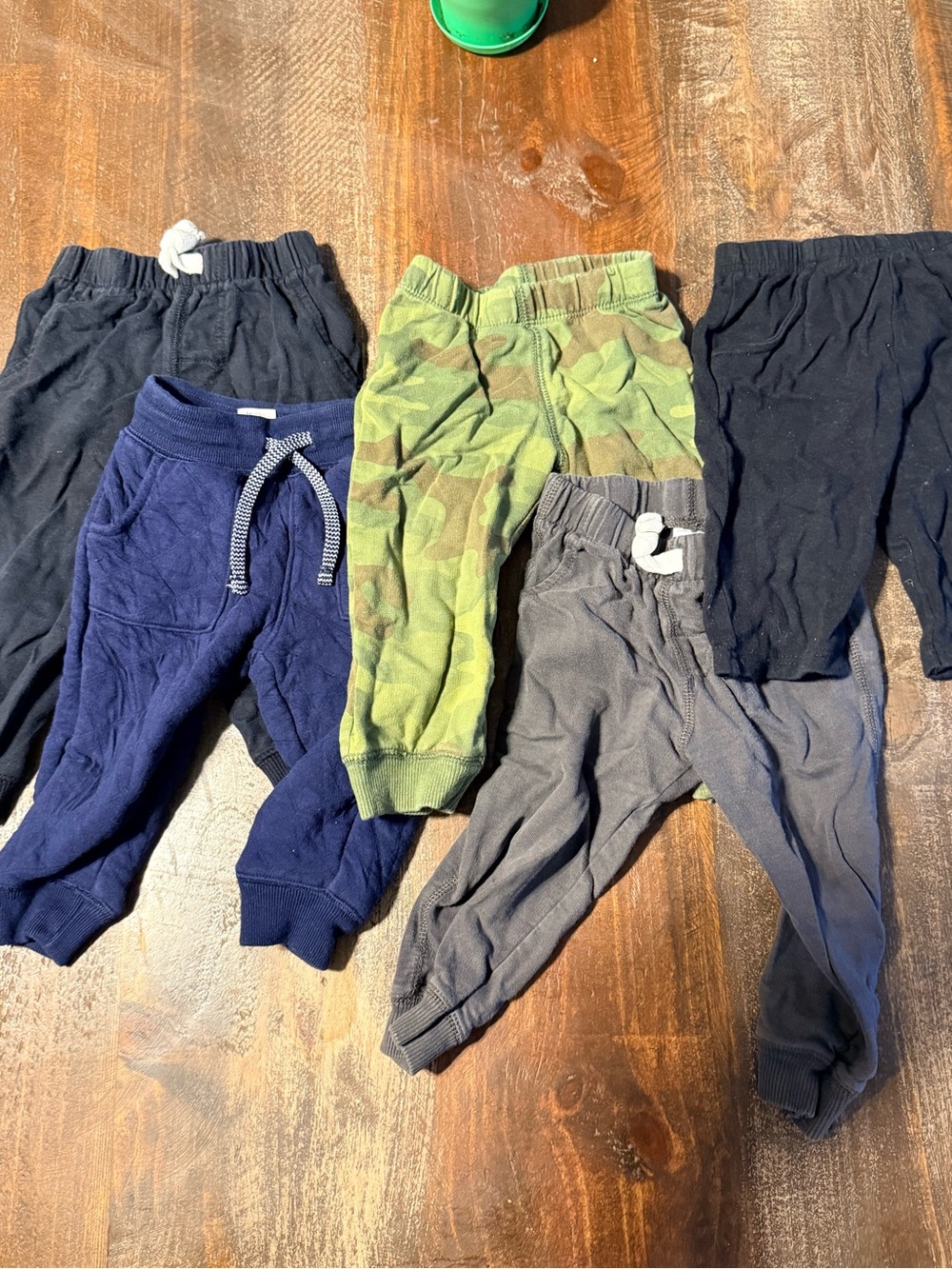 Kids Jogger Pants Bundle - Navy, Black, Gray, Green Camo